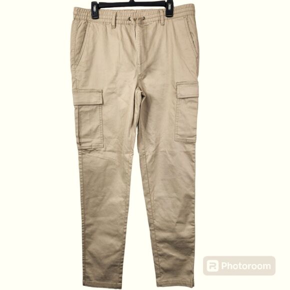 River Island Mens Drawstring Waistline Tapered Cargo Pants 32x34 - Picture 1 of 5